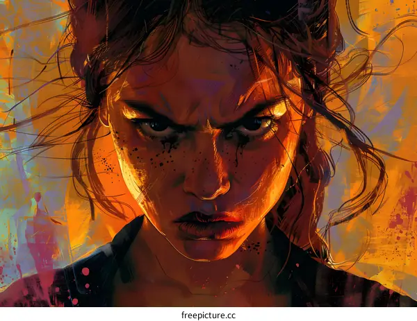 portrait of a determined young woman