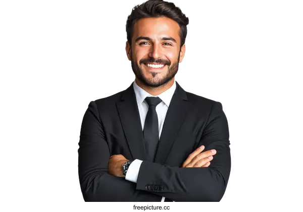 [Transparent Background PNG]Confident Business Professional Portrait