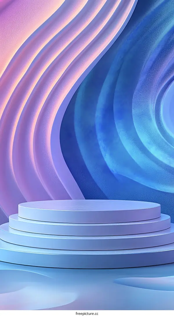 Abstract Colorful Product Display Podium