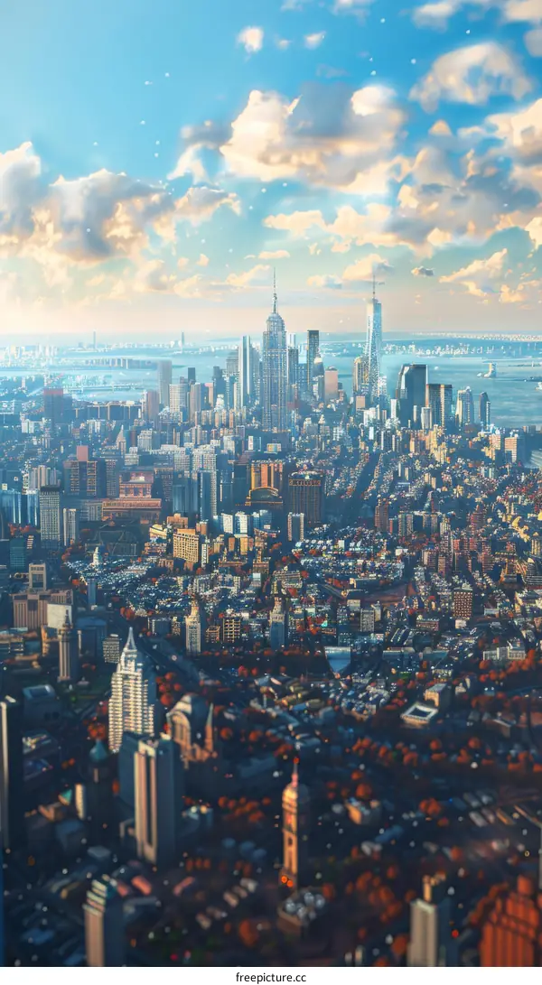 Digital Artwork of New York City Skyline