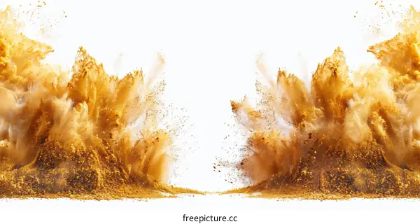 Dual Yellow Powder Explosions