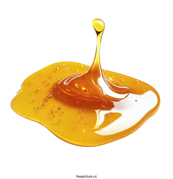 [Transparent Background PNG]Honey Splash Liquid Abstract Background