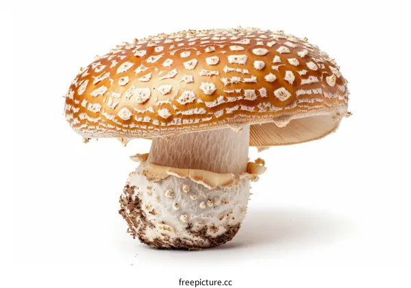 single inedible poisonous mushroom with a brown cap and white gills