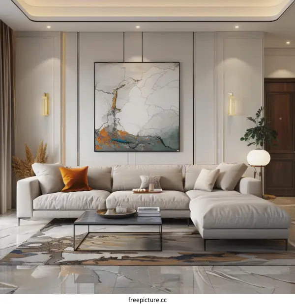 Airy Modern Scandinavian Living Room