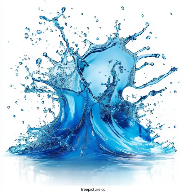 Water Splashing Abstract Art Illustration