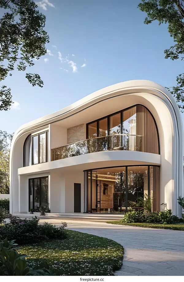Modern Architecture Curved Roof House Design