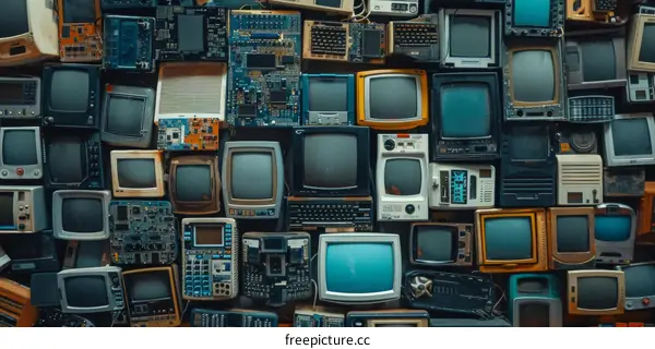 Vintage electronic devices and televisions