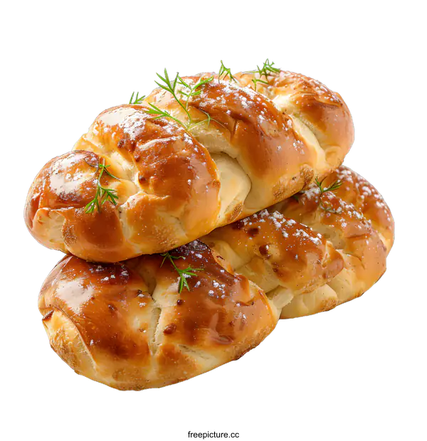 [Transparent Background PNG]Stack of Freshly Baked Bread Loaves