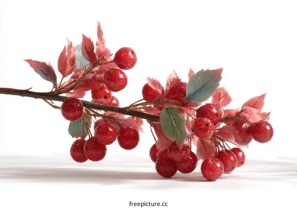 Artificial Red Berries on Branch Decoration