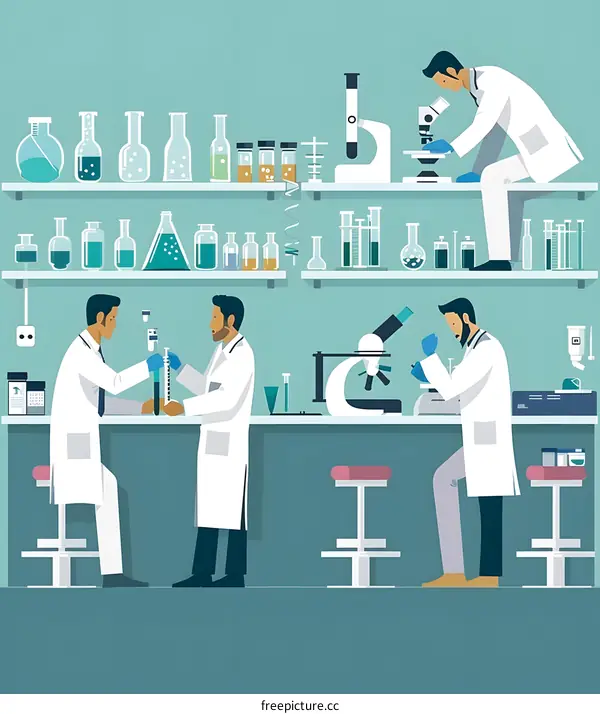 Laboratory Scientists Working in a Lab