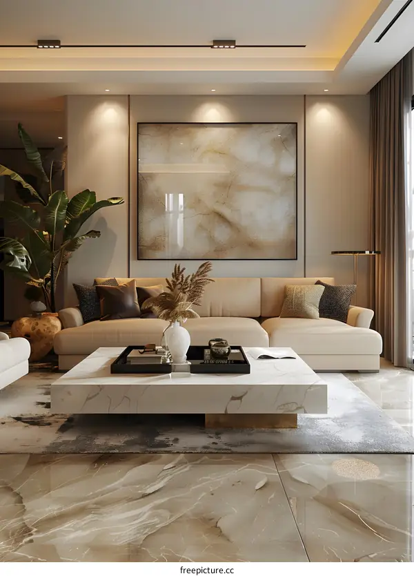 Modern minimalist living room