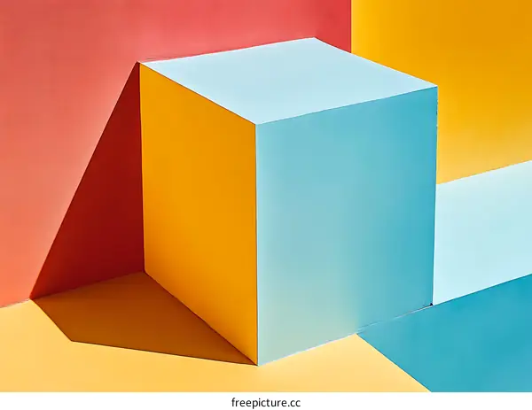 Abstract Geometric Shapes with Vivid Colors