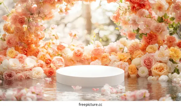 Floral Display Platform for Product Presentation