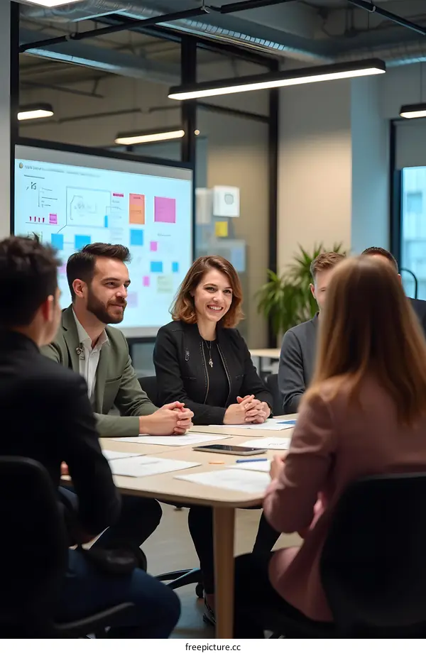 Business Meeting in Modern Office With Diverse Team