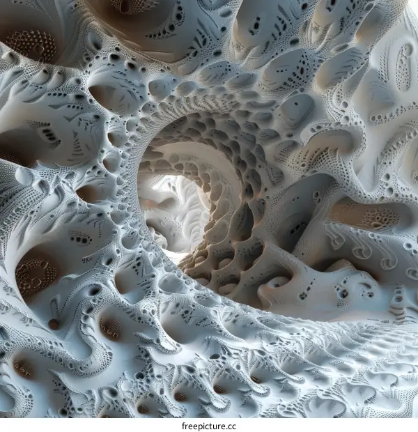 A Glowing Cave Tunnel