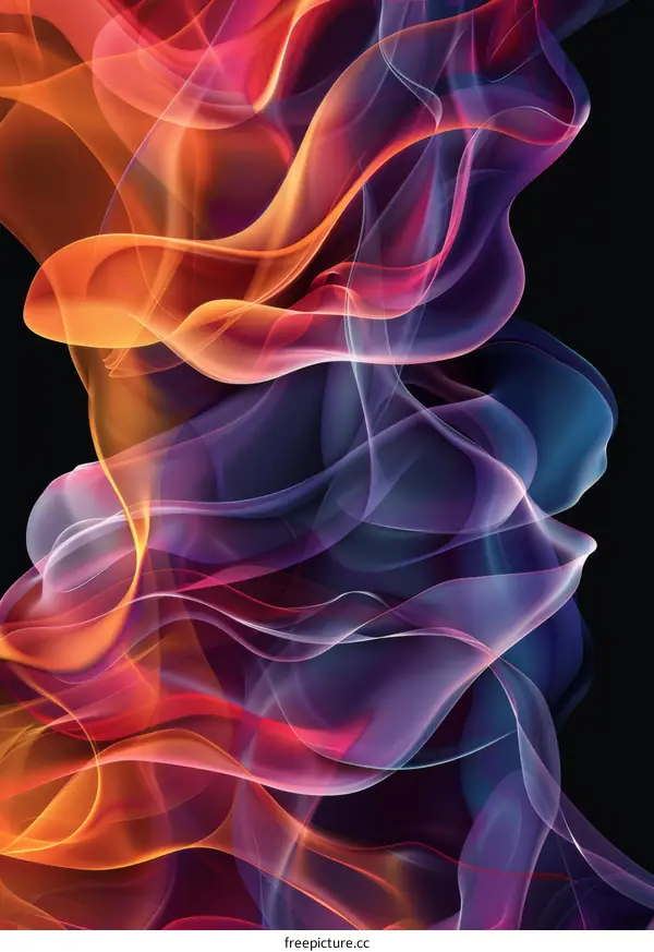 Abstract Flames Art: Vibrant Colors