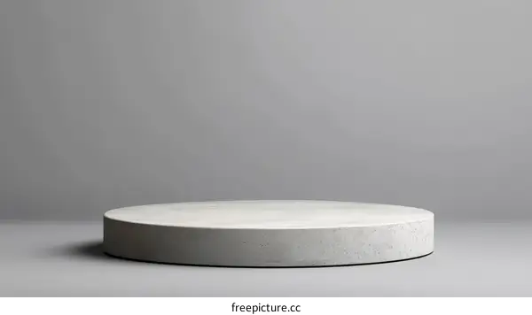 Gray Concrete Round Display Platform