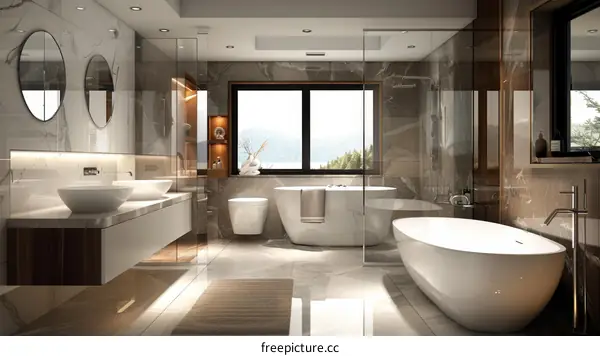 Modern and simple style bathroom