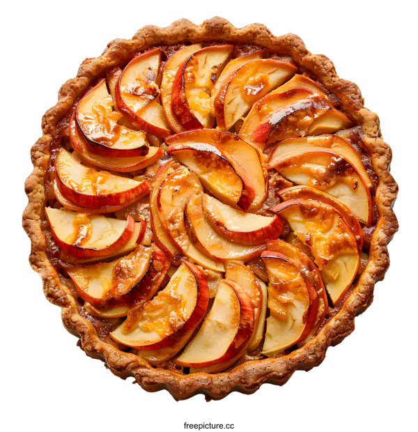 [Transparent Background PNG]Apple pie isolated on white background