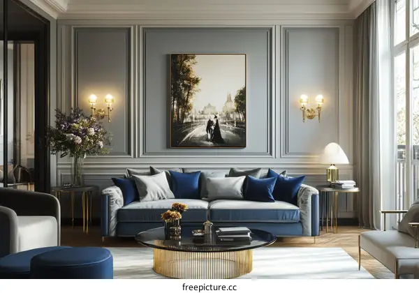 Elegant Parisian Living Room Interior Design