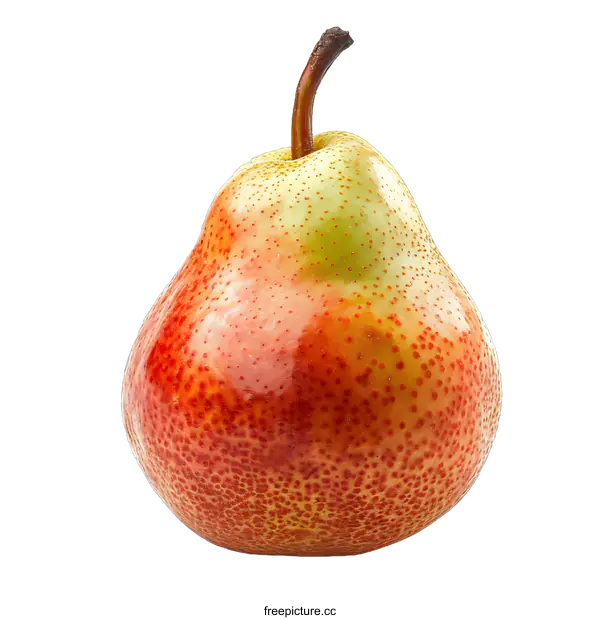 [Transparent Background PNG]Red Pear on White Background