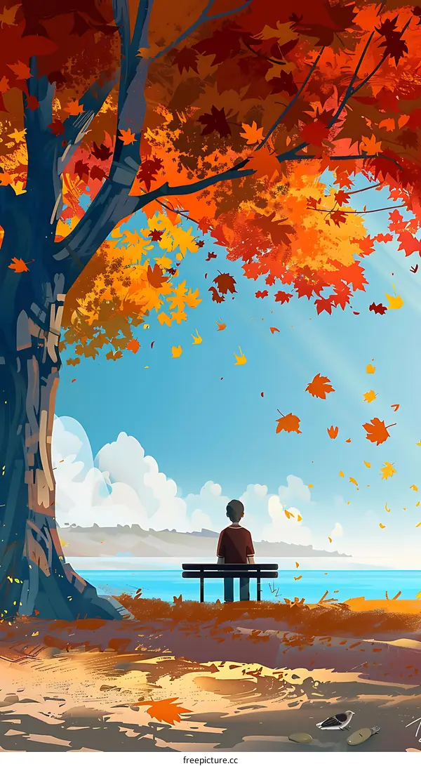 Autumn Day by the Lake