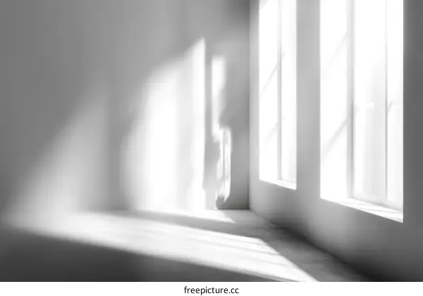 Empty Room with Sunlight and Shadows