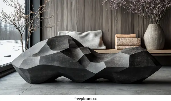 Modern Abstract Sculpture Bench Design