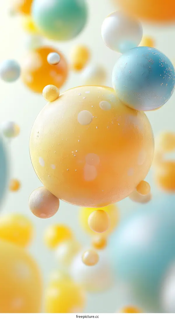 Abstract Floating Colorful Sphere Design