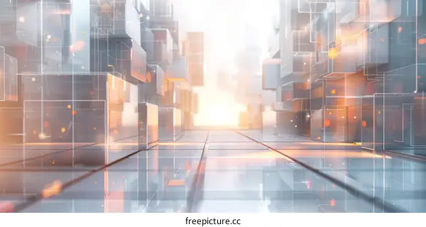 Futuristic Cityscape: Abstract Architecture and Design