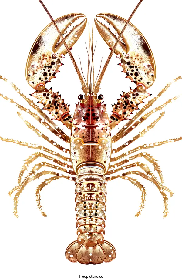 A detailed and realistic illustration of a lobster