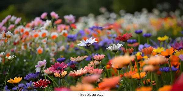 Colorful Wildflowers in a Field
