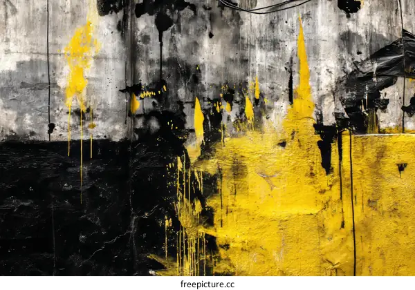 Abstract Graffiti Wall Art on a Concrete Structure