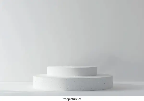 Minimalist White Product Display Podium