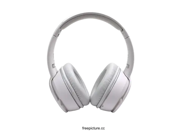 [Transparent Background PNG]White Over-Ear Headphones on White Background