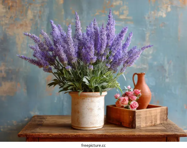 Lavender Bouquet in a Vintage Vase