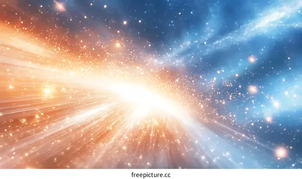 Abstract Colorful Cosmic Explosions Space Background
