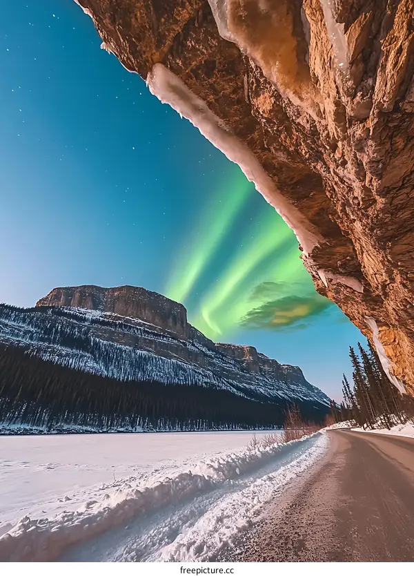 Northern Lights Aurora Borealis in the Canadian Rockies