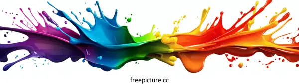 Colorful Paint Splash Abstract Art Design