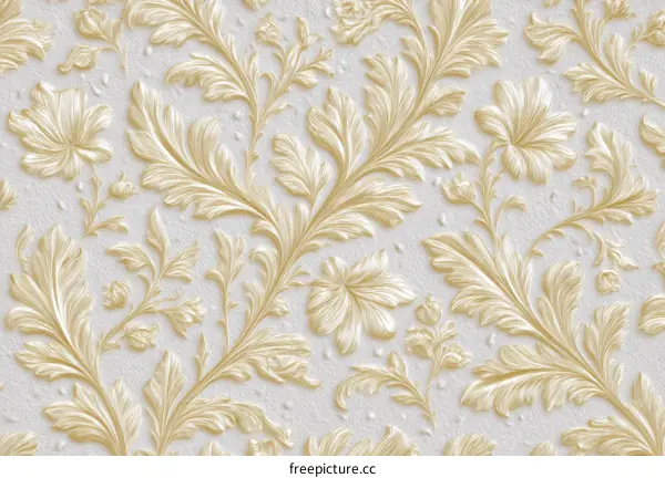 Elegant Gold Floral Wallpaper Design