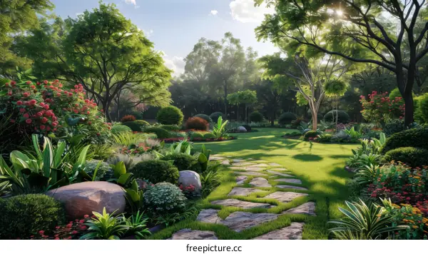 A Lush Botanical Garden