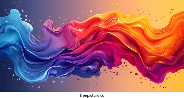Colorful liquid in motion