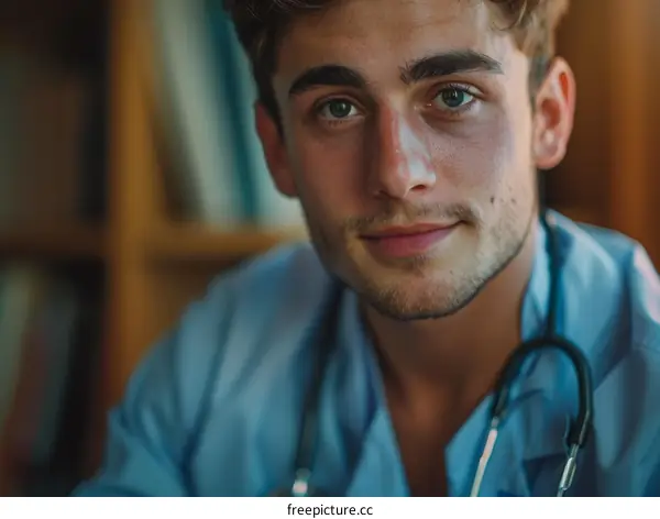 Portrait of a young male doctor smiling