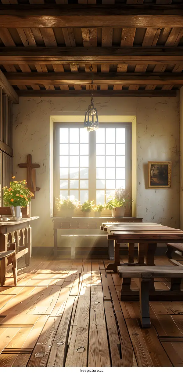 European medieval house interior