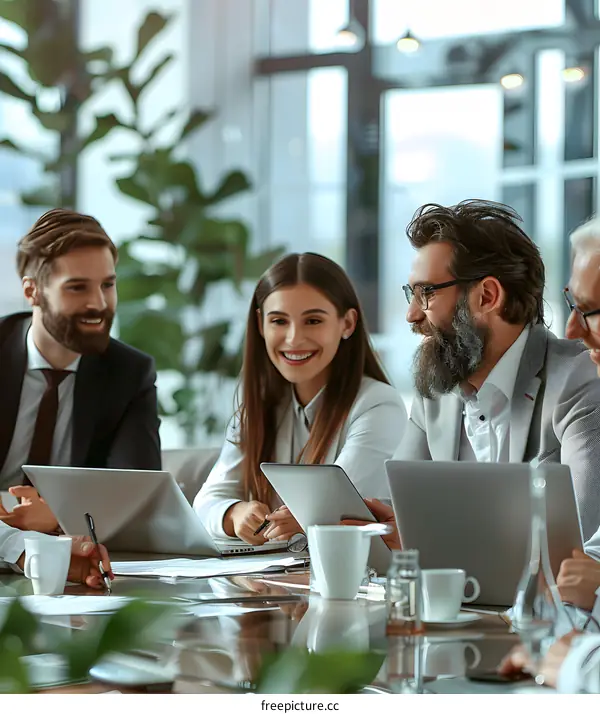 Business meeting in a modern office