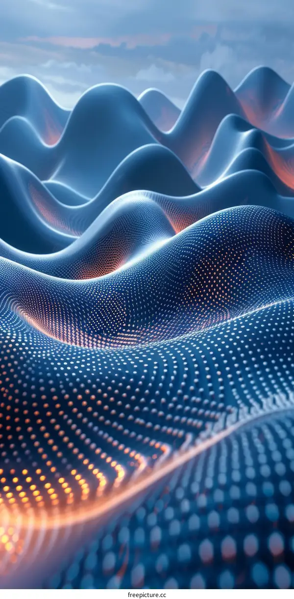 Abstract Blue Wavy Terrain