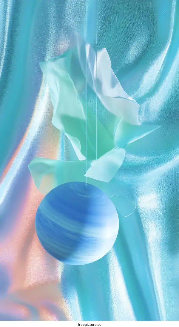 Abstract Pastel Planet in Soft Fabric