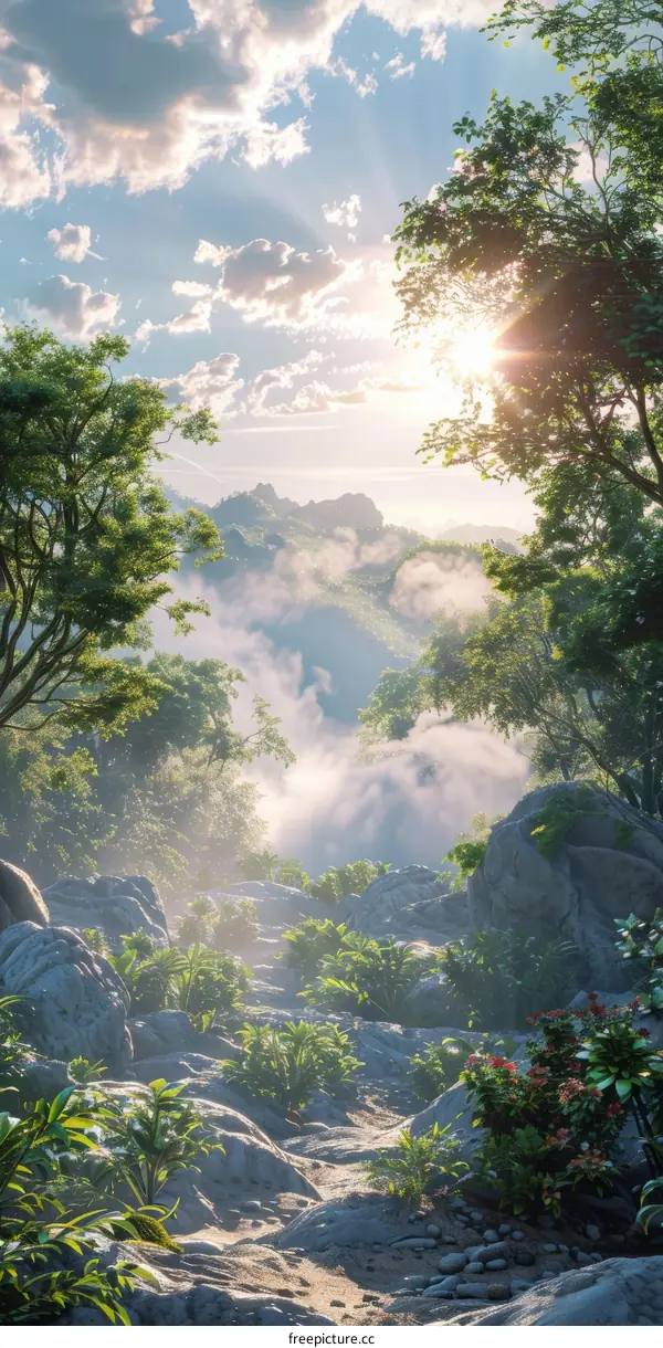 Sunlight Filtering Through the Forest Canopy