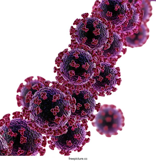 [Transparent Background PNG]Microscopic Virus Structure Illustration