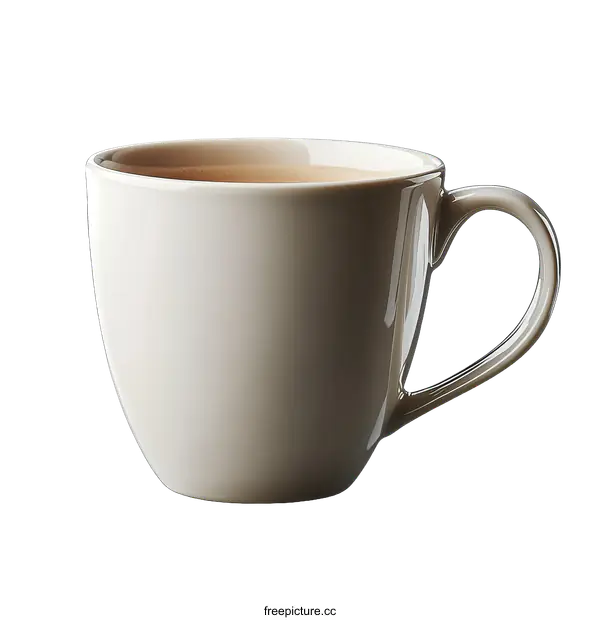 [Transparent Background PNG]Stylish Light Gray Coffee Mug